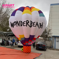Ballon à air chaud géant gonflable coloré avec lettre imprimée, accessoire de montgolfière gonflable pour activité d'entreprise de mariage