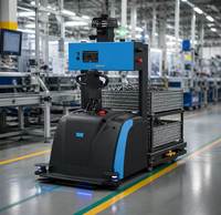Chariot transpalette AGV laser haute précision, autonomie 10h, charge rapide 2h, traversée de fossés, accueil élévateur CBD20-S