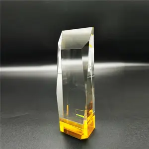 Trofeos de cristal personalizados a precio al por mayor Trofeos de cristal transparente Jade