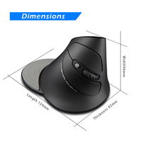Ratón de Muñeca Ergonómico Vertical Inalámbrico 2.4G con Retroiluminación Óptica USB para Diestros, Ideal para Gamers - ¡EN STOCK!