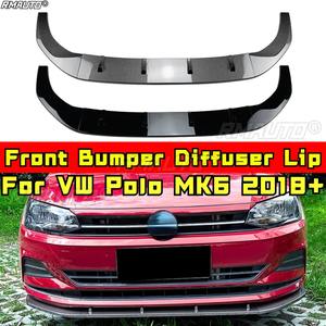 Difusor de Parachoques Delantero, Protector de Labio de Parachoques Delantero, Cubierta Protectora para VW Polo MK6 2018+, Kit de Carrocería, Accesorios para Automóviles - Product Image 2
