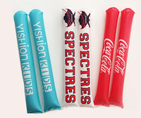 Bâtons gonflables de bruit de tonnerre d'encouragement pour Sporting Bangbang Noisemaker Bâton gonflable de ballon publicitaire personnalisé avec paille