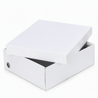 Boîtes de rangement télescopiques en papier kraft recyclable avec œillets argentés, emballage personnalisé pour chaussures et cadeaux, vente en gros multicolore