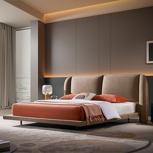 <span class=keywords><strong>Lit</strong></span> king size moderne <span class=keywords><strong>de</strong></span> luxe avec cadre en acier <span class=keywords><strong>et</strong></span> bois <span class=keywords><strong>et</strong></span> tête <span class=keywords><strong>de</strong></span> <span class=keywords><strong>lit</strong></span> rembourrée en tissu givré - Product Image 1