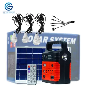 便携式锂离子电池太阳能系统10w 6v一体机太阳能发电机，用于家庭和室外