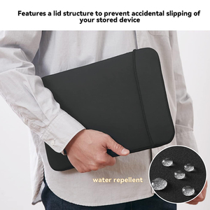 Funda Protectora de Neopreno <span class=keywords><strong>para</strong></span> Portátil de 17 Pulgadas con Logotipo Personalizado al por Mayor, Funda Suave <span class=keywords><strong>para</strong></span> Portátiles de 10, 14 y <span class=keywords><strong>15.6</strong></span> Pulgadas, Funda Protectora Negra - Product Image 4