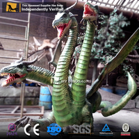 Modèle de dragon animatronique Z MY DINO AN-024 Mighty Dragon, statue de dragon vert européen à vendre