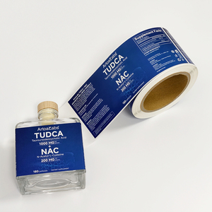 Etiqueta de perfume de lujo OEM personalizada, adhesivo de vinilo impermeable para fragancias, para empaques de botellas de vidrio cosméticas - Product Image 3