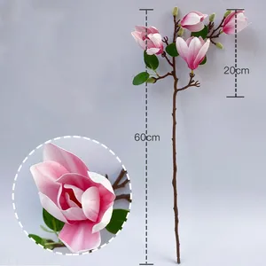 Flor Artificial de Magnolia de Alta Calidad con 5 Cabezas de PU, Tacto Real, Premium, para Decoración del Hogar - Product Image 6