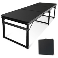 Table de camping pliante moderne avec pieds en alliage d'aluminium, hauteur réglable, table de pique-nique portable pour les voyages et les fêtes
