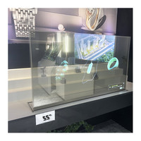 55-дюймовый ультратонкий прозрачный OLED-телевизор с сенсорным экраном и ОС Android для навигации, образования и розничной торговли
