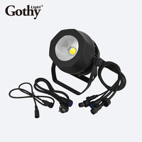 Projecteur LED PAR 200W blanc chaud en aluminium pour extérieur, COB silencieux, avec barndoors, éclairage de scène LED