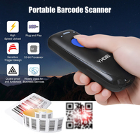 Mini-scanner de codes-barres portable sans fil avec stockage hors ligne 100 000, lecteur de codes QR BT, compatible avec Windows/Android/iOS