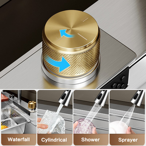 Évier de cuisine en acier inoxydable, évier multifonction tout-en-un <span class=keywords><strong>avec</strong></span> accessoires complets pour la vente en gros en Asie du Sud-Est - Product Image 4
