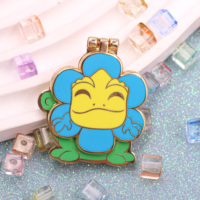 Kunshan Krell personnalisé fleur émail broche couvercle rabattable fabricant doux Anime coulissant émail broche métal personnalisé