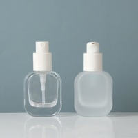 Flacon de parfum miniature de haute qualité 20 ml, flacon de lotion parfumée en verre, flacons plats givrés à col vissé, flacon pulvérisateur