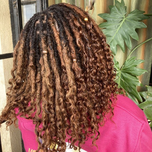 Estensioni Dreadlock in Capelli Umani 100% di Alta Qualità, Biondo Ombre Sister 1b27 con Estremità Ricci, Dreadlock <span class=keywords><strong>Afro</strong></span> per Intrecciatura all'Uncinetto - Product Image 1