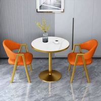 Plateaux de table à manger ronds noirs modernes, directement de l'usine, avec base de table dorée