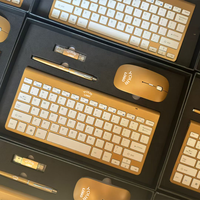 Vente en gros d'articles promotionnels de cadeau de luxe coffret cadeau d'entreprise personnalisé pour bureau d'affaires avec clé USB clavier souris