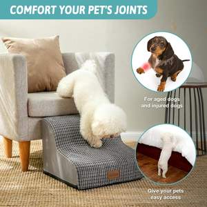 <span class=keywords><strong>Escalier</strong></span> <span class=keywords><strong>pour</strong></span> <span class=keywords><strong>chien</strong></span> en 2 étapes et plus Marches <span class=keywords><strong>pour</strong></span> animaux en microfibre grises remplies d'une éponge en mousse Produits confortables <span class=keywords><strong>pour</strong></span> animaux de compagnie - Product Image 2