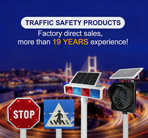 لافتة تحذير مرورية تعمل بالطاقة الشمسية مع إضاءة LED وامضة، مصنوعة من الألومنيوم، مقاومة للماء IP65، ثنائية اللغة، للاستخدام في مواقع الانتظار للحافلات في المملكة العربية السعودية - Product Image 6