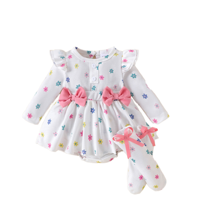 Conjunto de Verano para Bebés Niñas, Estilo Europeo Americano, Nuevo, Moderno, Antiarrugas, Transpirable, Vestido, Pantalones, Falda + Accesorios para la Cabeza - Product Image 2