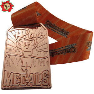 奖牌制造商批发廉价定制设计高品质锌合金3D镀金金属运动比赛奖牌丝带 - Product Image 5