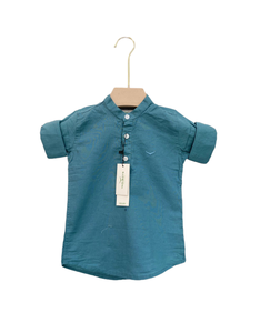 Chemise d'été en coton pour garçons à manches courtes et à col rabattu Top pour enfants Chemise confortable et décontractée pour tout-petits Prix les plus bas - Product Image 2