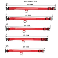 Collier lumineux rechargeable par USB pour chien Collier lumineux clignotant pour extérieur Marche de nuit Fournitures de sécurité