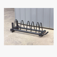 Chariot de rangement commercial pour plaques de poids avec supports pour barres, organisateur de plaques de musculation pour salle de sport