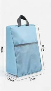 שק אחסון נעליים נייד עמיד לאבק עם רשת, שק ארגונית מזוודות עמיד בפני לחות מ-RPET עם רוכסן, שקיות נעליים לנסיעות - Product Image 6