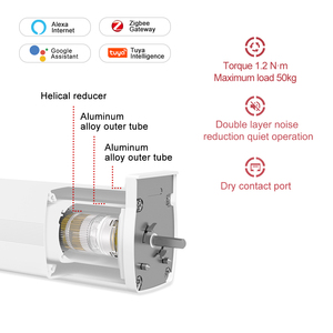 Tuya Smart Wifi Curtain Motor Quiet 100-240v 1.2nm Motorized Stage Curtains Switch Module <b>USB</b> <b>Control</b> Remote Set MP82-I Motorize - Product Image 5