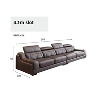 Ensemble de canapés en cuir véritable en forme de L, design moderne et simple, avec interface USB, pour salon, petit appartement, design luxueux