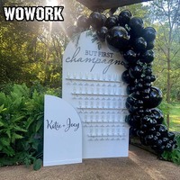 Support mural transparent en acrylique détachable WOWORK 2026 pour présentation de champagne, idéal pour la décoration de mariages et de fêtes (vente en gros)