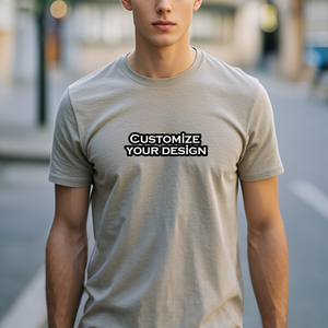 T-shirt Homme 100% Coton Haute Qualité Coupe Boxy Personnalisée Col Rond Oversize Streetwear Tissu Épais - Product Image 1