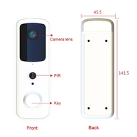 Sonnette vidéo sans fil Bmax T30 1080P HD, étanche, avec détection PIR, sécurité antivol, interphone WiFi, caméra couleur pour la maison, utilisation extérieure