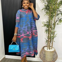Robe plissée léopard Sheen 2023 NOUVEAU, style Miyake Thaïlande, pour soirée, designs africains, grandes tailles pour femmes