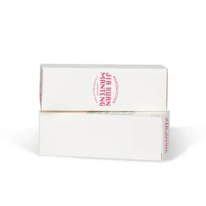 customize packing print lipgloss cream skin care products fold White Paper ivory board box Packaging