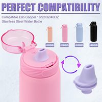Embout de rechange en silicone pour bouteille d'eau Ello Cooper 18/22/32/40oz, sans BPA, anti-fuite, pièce de rechange pour embout de bouteille d'eau