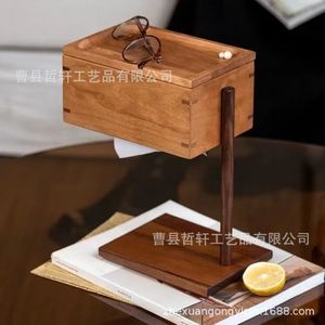 Solid Wood Tissue Box 2L Free <b>Standing</b> <b>Desktop</b> Storage Cover For Home Hotel Use - Product Image 3