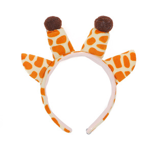 Bandeau pour cheveux mignon motif <span class=keywords><strong>girafe</strong></span> de dessin animé, cerf Sika, faon, pour le lavage du visage, fait main, design créatif et amusant, usage quotidien, fabriqué au Zhejiang - Product Image 5
