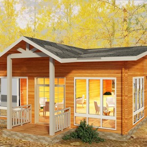 Cabaña de Madera Moderna para Jardín, Madera Tratada Térmicamente, Fácil de Montar, Espacio de Vida al Aire Libre - Product Image 1