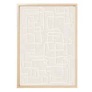 EAGLE GIFTS 3D-Textur Weiß Minimalist isch Abstrakt Neutral Wand kunst Wohnzimmer Dickes Acryl-Kunstdruck bild