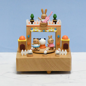 Custom universale del mondo 80 giorni regali decorazione carillon in legno per l'amico regalo - Product Image 1