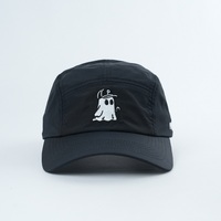 Casquette de camping non structurée à 5 panneaux, couleur personnalisée et logo brodé, visière incurvée, en coton, unisexe, pour le sport