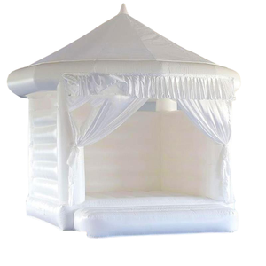 Casa de rebote de boda de color pastel ligero de grado comercial castillo hinchable blanco de salto inflable - Product Image 6