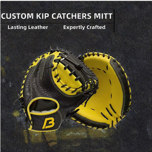 ถุงมือเบสบอลสำหรับผู้จับลูกเบสบอลมือซ้าย หนัง Kip คุณภาพระดับมืออาชีพ สำหรับใช้งานกลางแจ้ง ยี่ห้อ <span class=keywords><strong>NPRO</strong></span> - Product Image 2