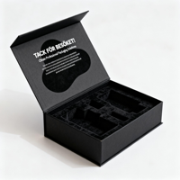 Boîtes cadeaux rigides en carton écologique de luxe avec doublure en satin floqué magnétique pour l'emballage artisanal et les bouteilles personnalisées avec logo
