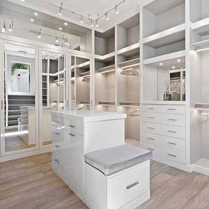 Armoires sur mesure haut de gamme populaires en vente chaude, armoire walk-in pour chambre à coucher - Product Image 1