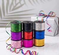 Ruban de satin pailleté multicolore en rouleau pour ballons, guirlande de fête, emballage cadeau, décoration DIY pour Halloween